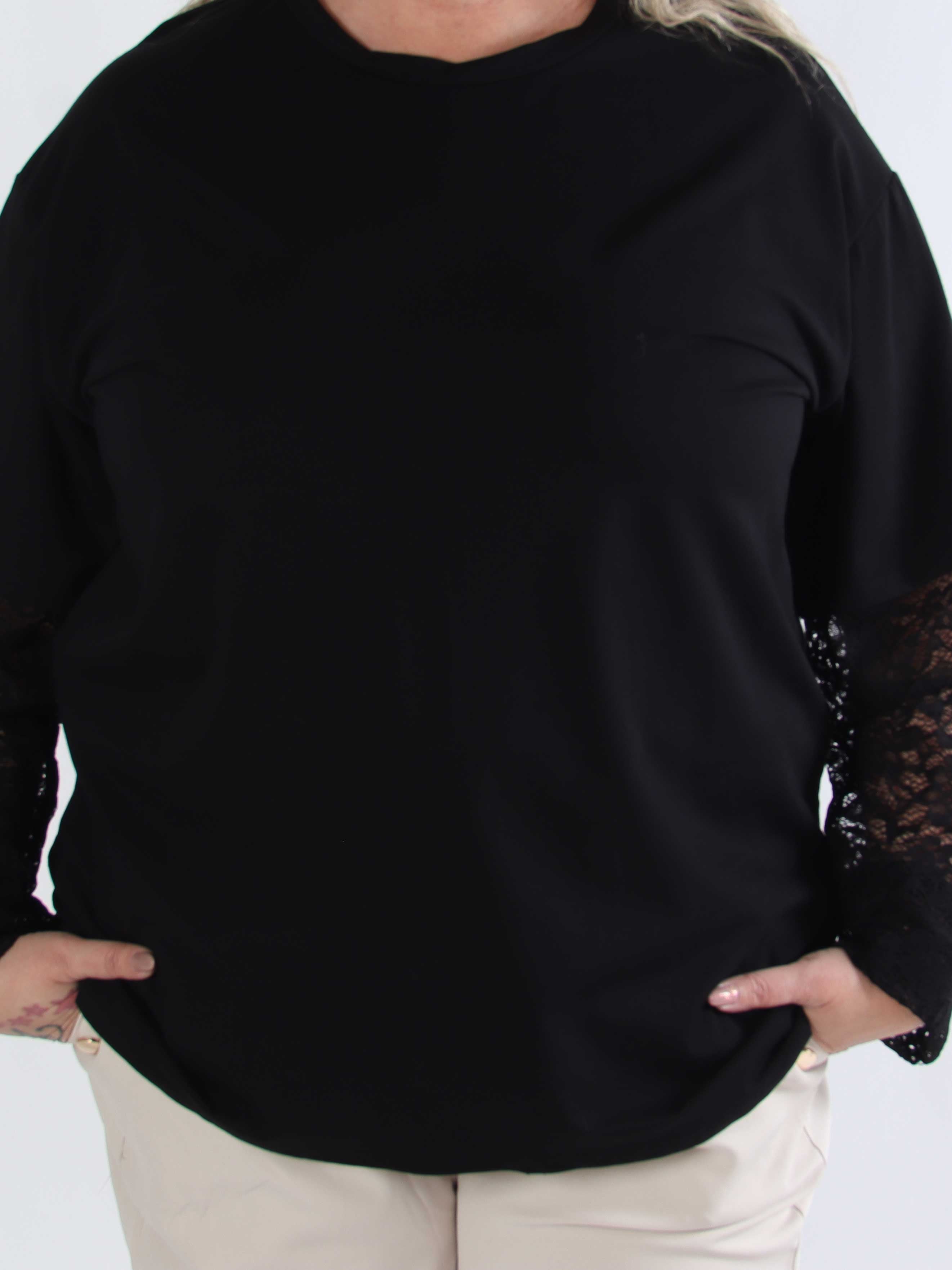 Valerie - T-shirt i bomuld med lange blonde ærmer